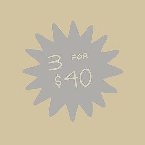 3/$40 means ONLY $40 FOR 3 ITEMS with $ signs at start of listings